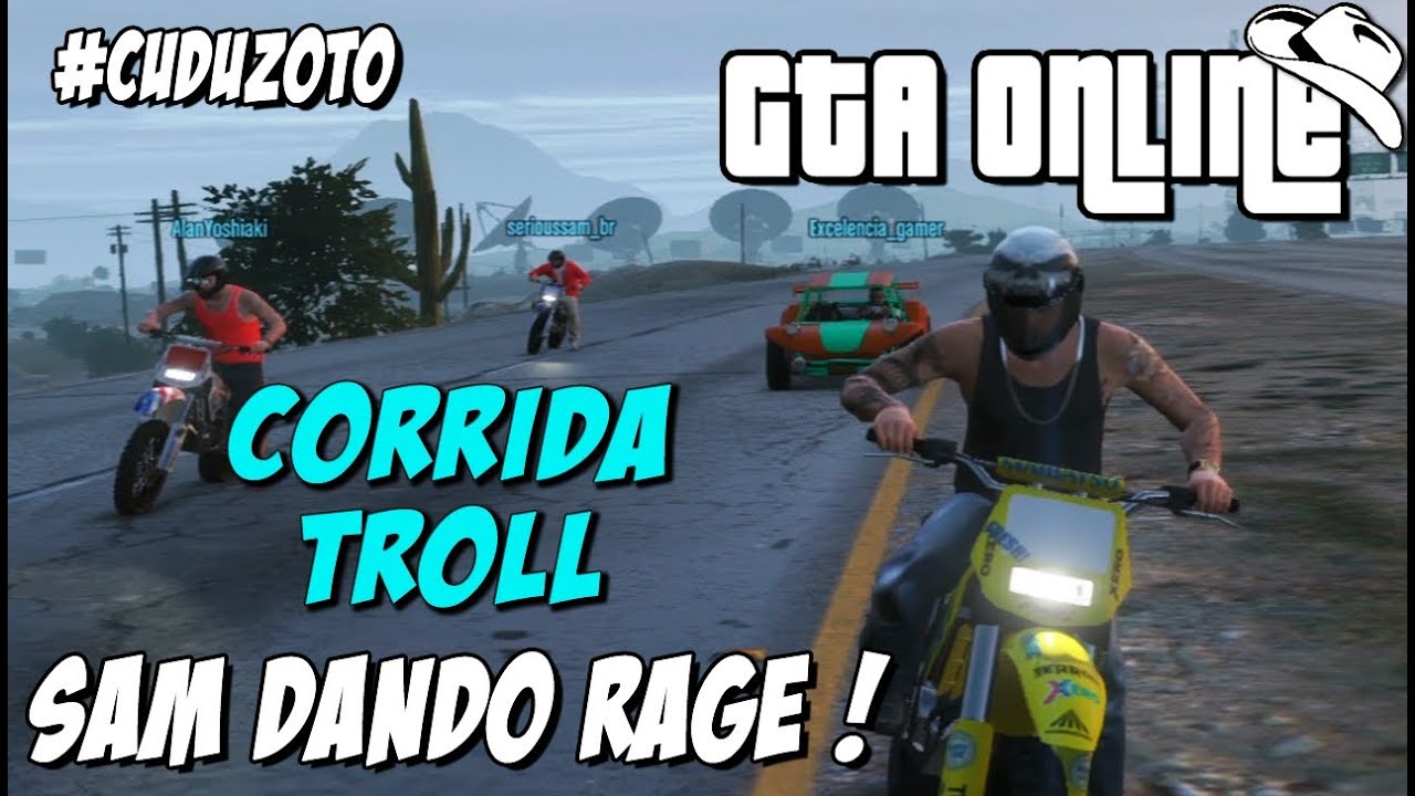 GTA Online - Corrida Troll:Circuito Los Santos,galera no RAGE !