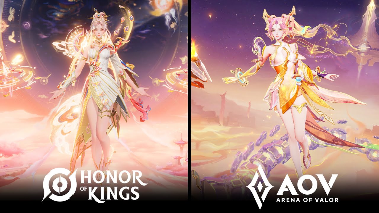 Consort Yu (HOK) VS Capheny (AOV) : Lunar New Year Skins Effect Comparison