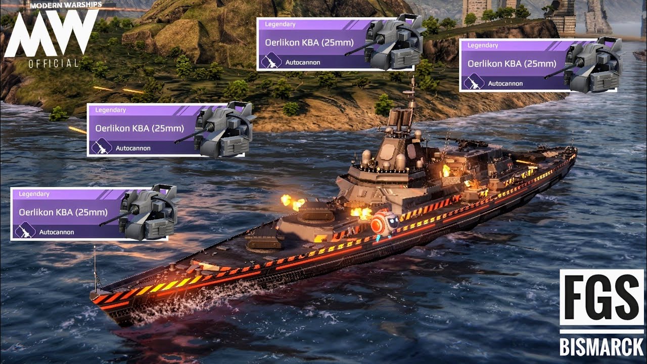 FGS Bismarck - Oerlikonn KBA after buff really powerful air defense - Modern Warships