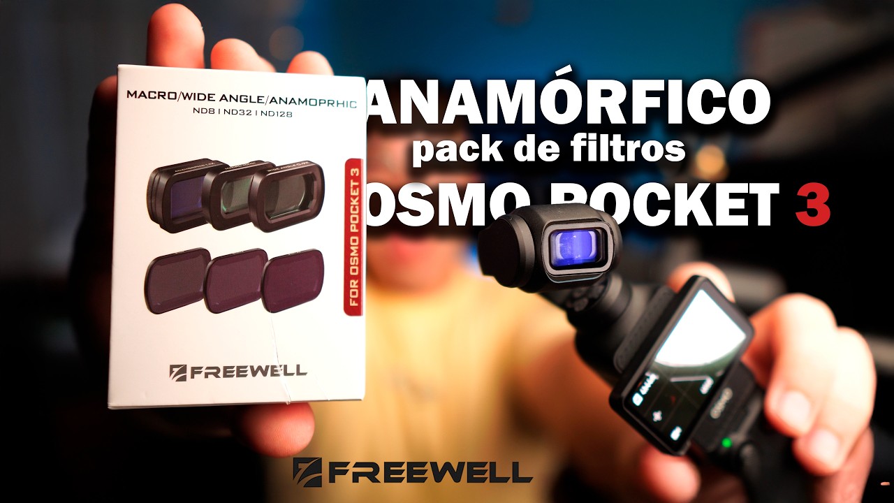 🔥 Mejora tu DJI Osmo Pocket 3: 🎥 Anamórfico + 🔍 Macro + 🌐 Gran Angular - Pack de Filtros Freewell