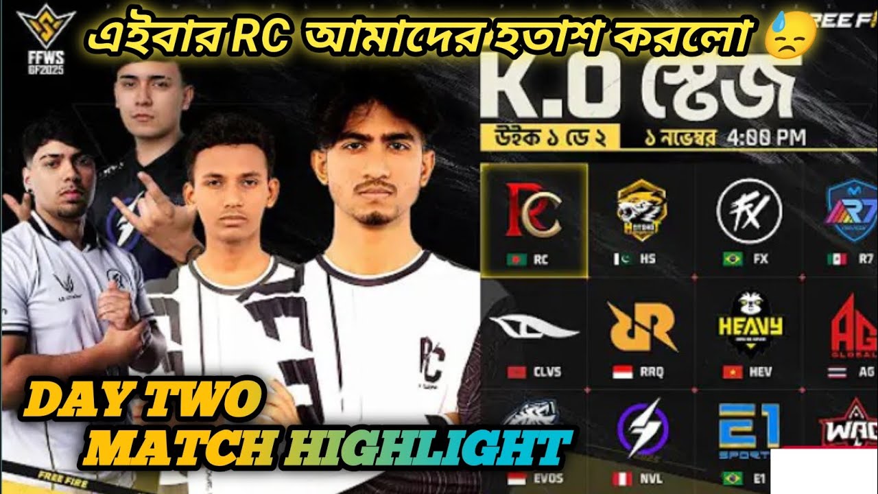 Day TWO  RC  Match highlight 🎯redCLIF 💖 FFWS GRAND FINAL MATCH FREE FIRE 🔥