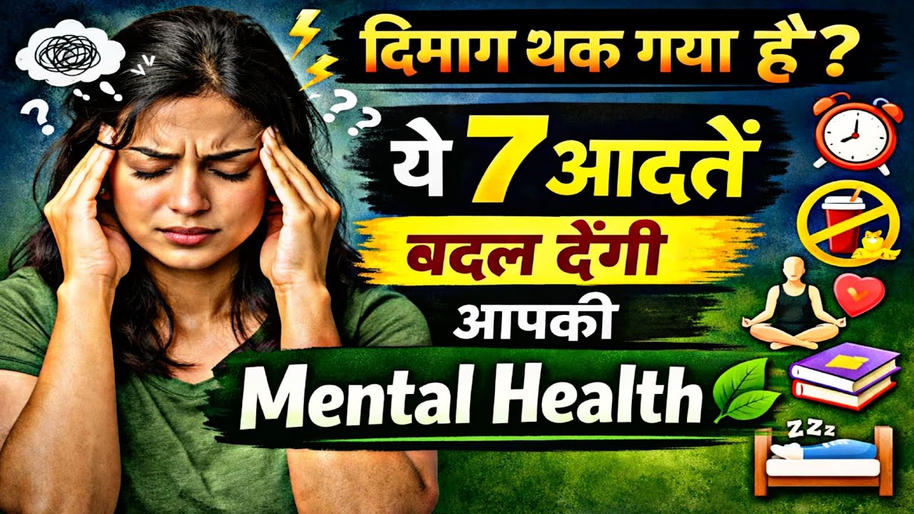 दिमाग थक गया है? ये 7 आदतें बदल देंगी आपकी Mental Health 🌿