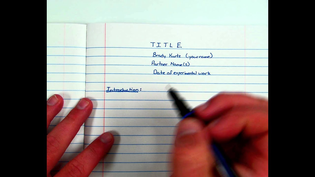 How to Keep a Lab Notebook