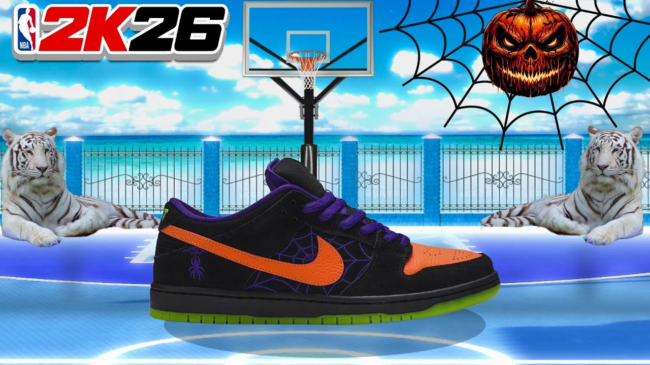 Nike Dunk Low SB “Night Of Mischief” 🎃🕸️ - NBA 2K26 Shoe Creator 