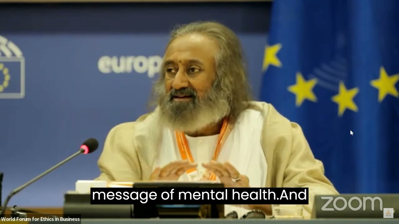 Importance of Meditation for Mental Health. Listen to @gurudev Sri Sri Ravi Shankar from EU Brussels