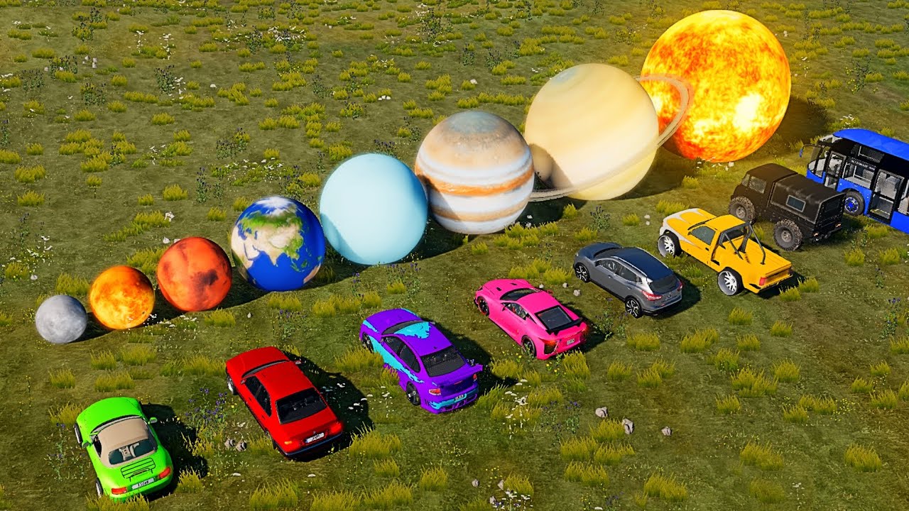 Cars vs Planet Portals -  BeamNG.drive