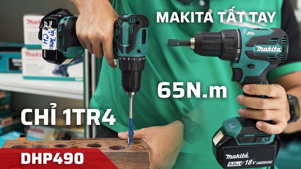 Chuyến Này Hàng OEM Mệt Mỏi Rồi - Makita DHP490 CHƯA TỚI 1TR5 - Không Than, Lực 65N.m