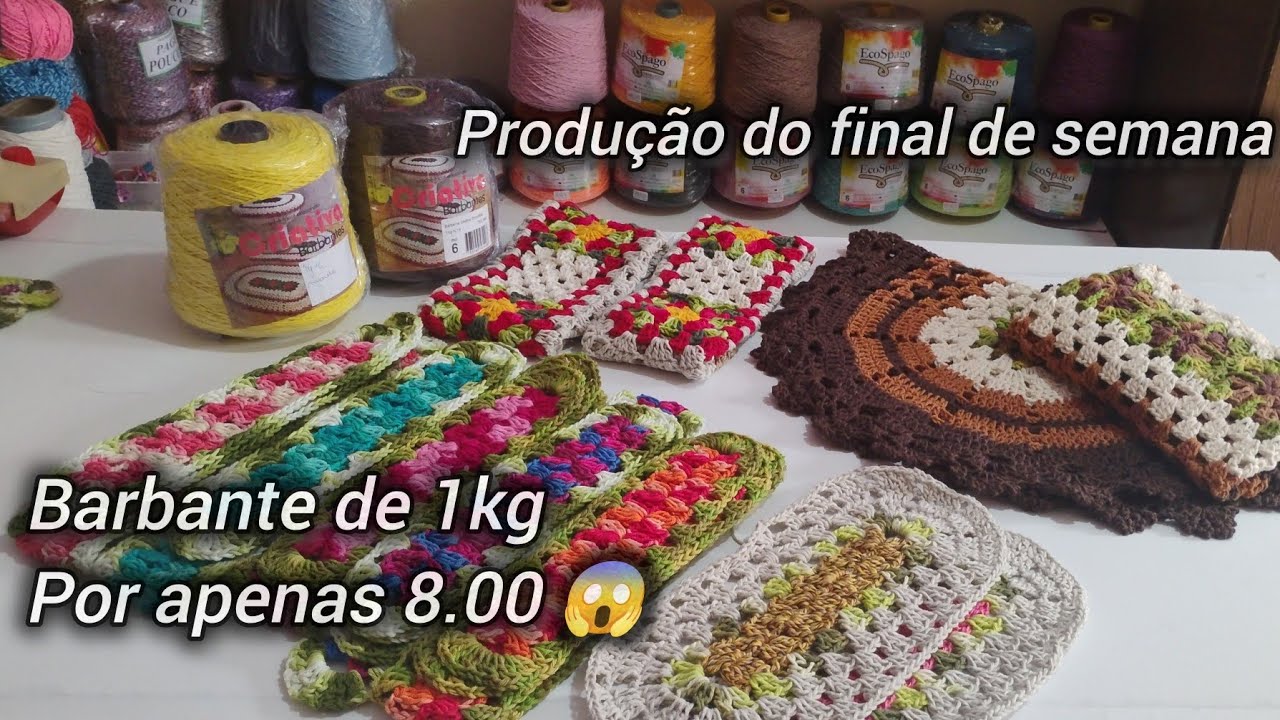 Produção do final de semana/ fiz duas encomendas/ chegou meus barbante de 8.00