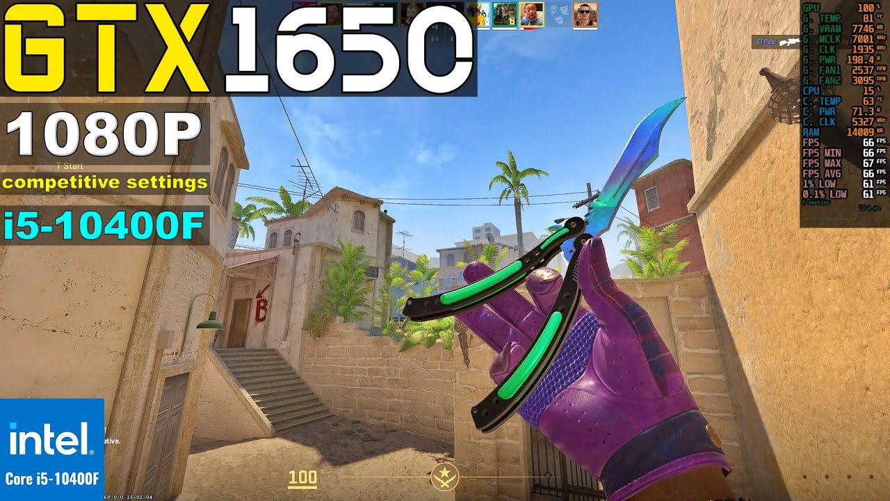 Counter-Strike 2 | GTX 1650 4GB + i5-10400F | 1080P