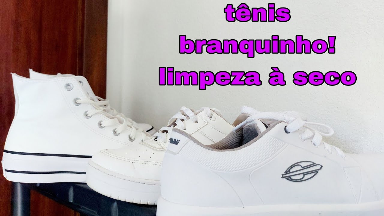 Como limpar tênis branco rápido e fácil  SEM ÁGUA/ limpeza à seco