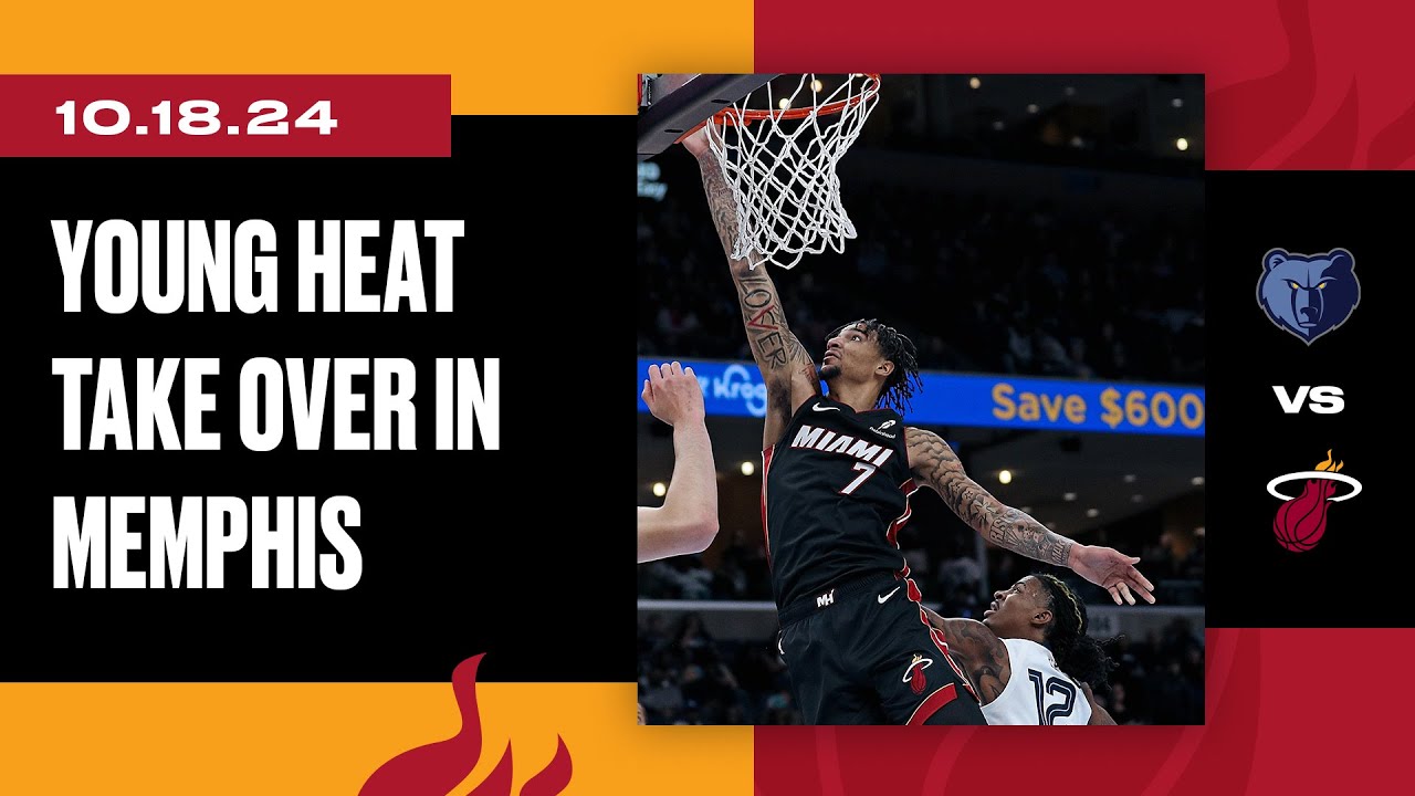 Pelle, Josh and Kel'el Make BIG Plays Late 🔥 | Miami HEAT vs. Memphis Grizzlies | October 18, 2024