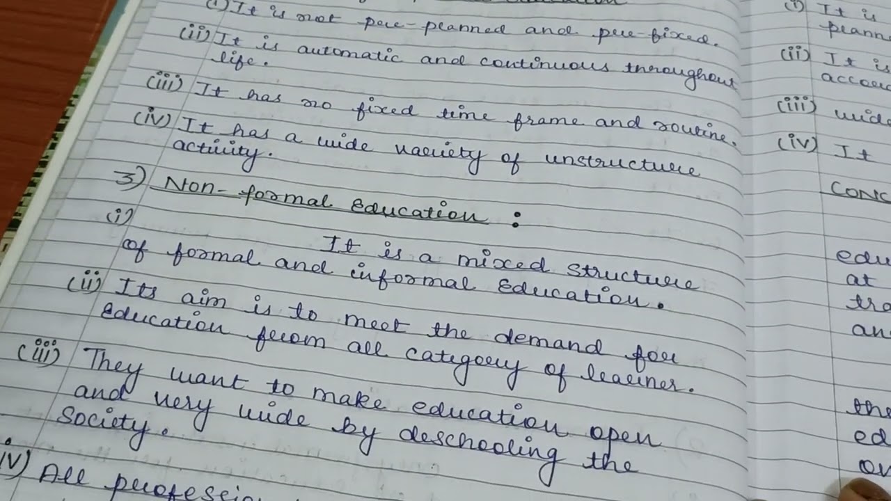 NON FORMAL EDUCATION| INFORMAL EDUCATION| CONCLUSION OF EDUCATION @B.Ed.EnglishClassesbySwe-sm6uk