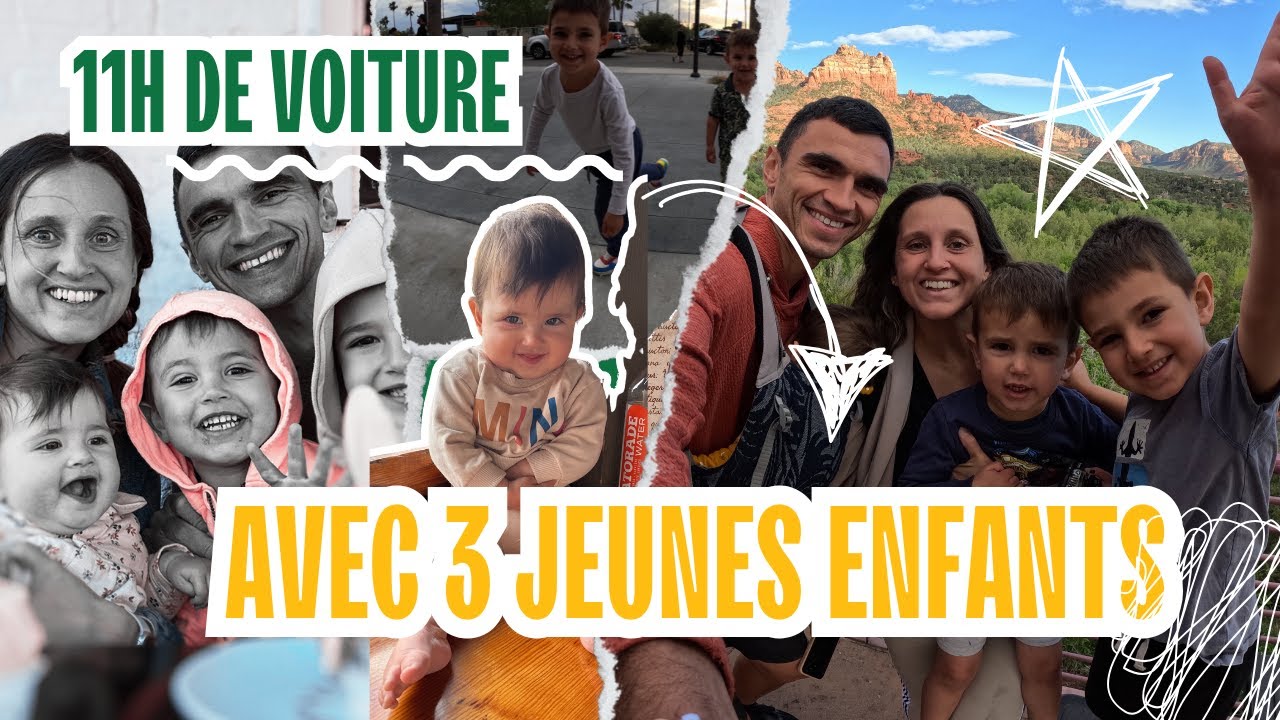 11 HEURES DE ROUTE AVEC 3 JEUNES ENFANTS ! - VLOG ARIZONA 1