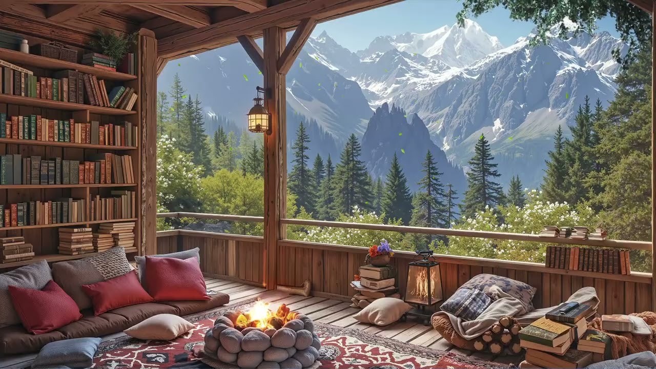 Spring Cabin Jazz 🌸 Cozy Smooth Jazz Music for Relaxing, Study, Reading & Peaceful Mornings