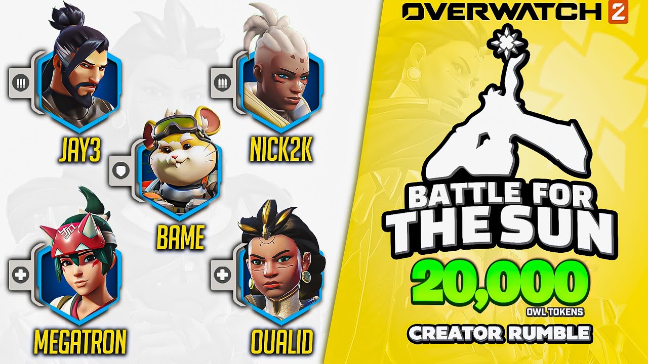 Jay3 Plays in The 20,000 Overwatch 2 Battle for the Sun Tournament w/ Megatron, Oualid, Bame, Nick2k