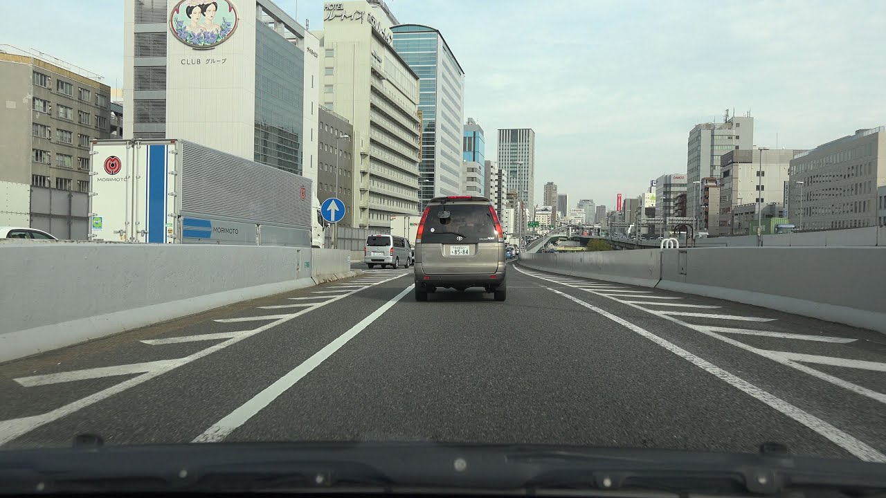 4K　阪神高速神戸線→環状線→松原線　等速　　第二神明・須磨→大阪市内→西名阪・松原JCT