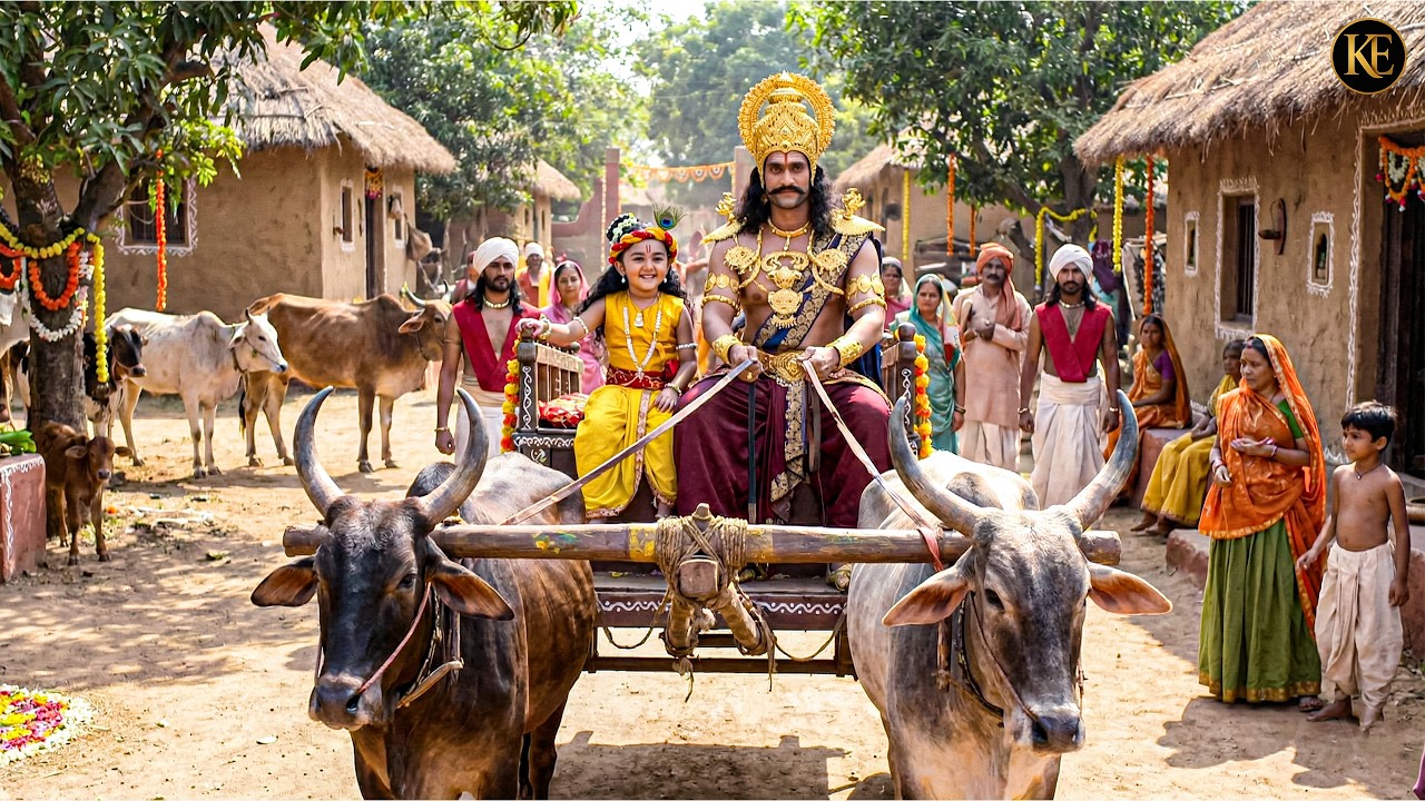 कंस ने रथ में बैठाकर बाल कान्हा को घुमाया गोकुल में || यशोमती मईया के नंदलाला || Shree Krishan leela