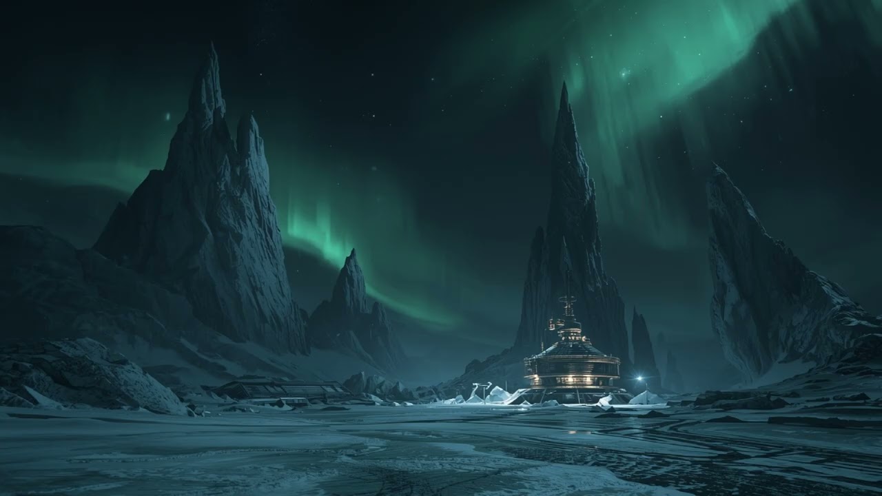 Frozen Outpost Aurora ❄️ 2 Hour Alien Ice Ambience  Extreme Isolation Soundscape  Cinematic Sci Fi