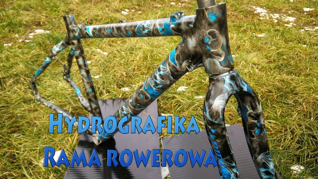 Hydrografika Rama rowerowa wzór czachy