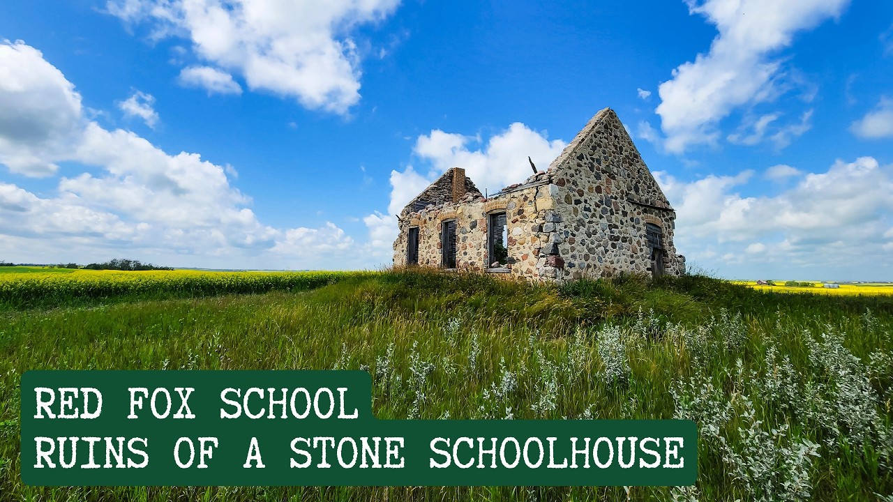 Exploring the Desolate Red Fox School in Saskatchewan | Drone Views of a Ruin