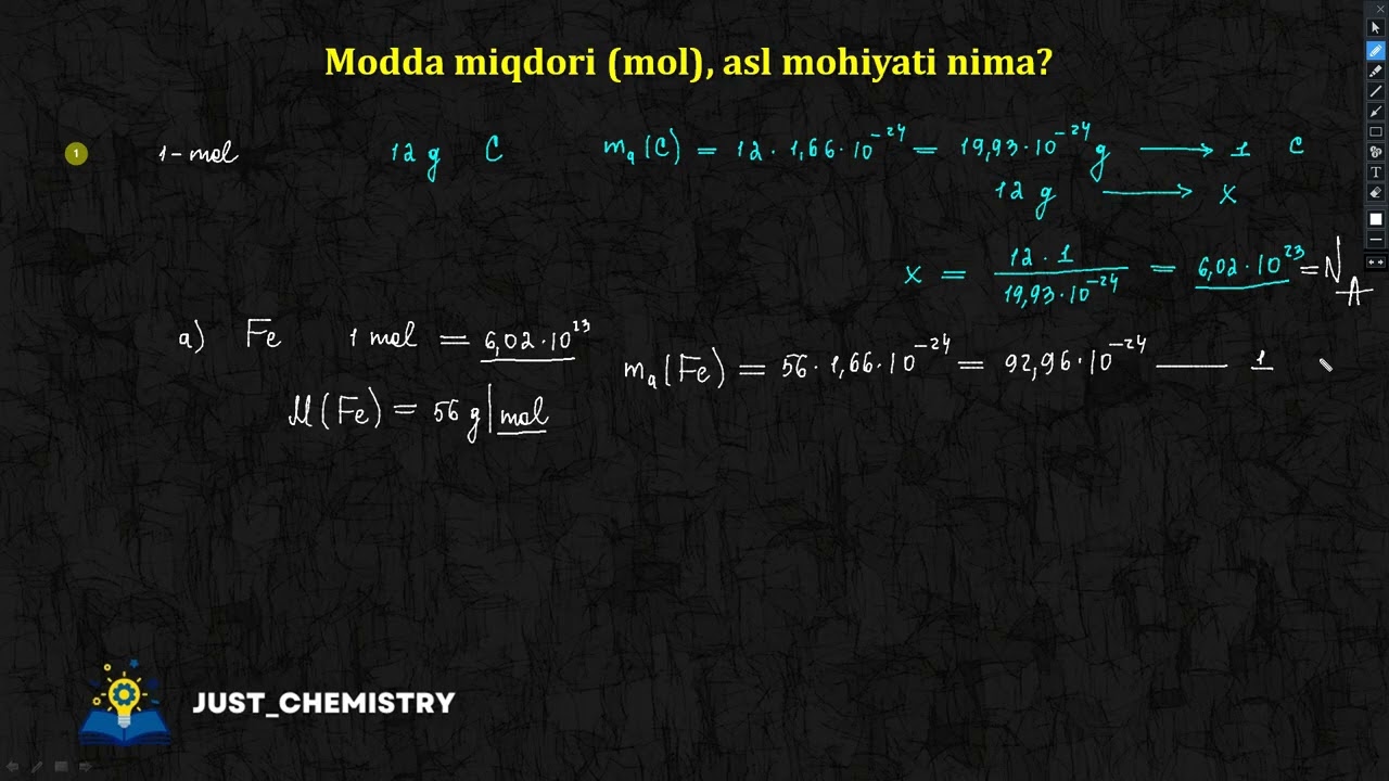 Modda miqdori (mol) - aslida nima? | KIMYO