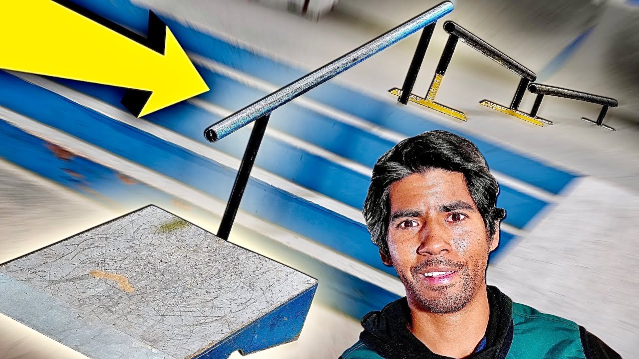 SKETCHY 20+ FOOT RAIL IN OUR PRIVATE SKATEPARK?!