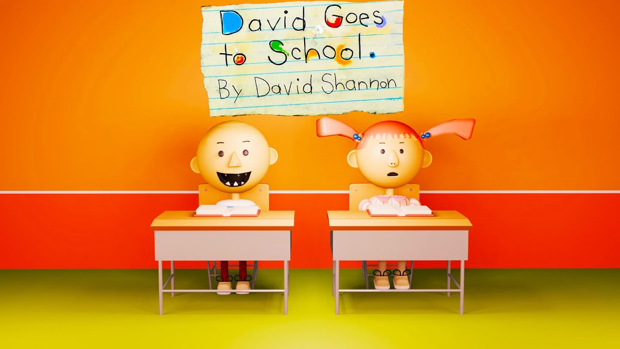 DAVID GOES TO SCHOOL🎓🤓| ANIMATED STORY BOOKS 📚 | BY DAVID SHANNON🖍️