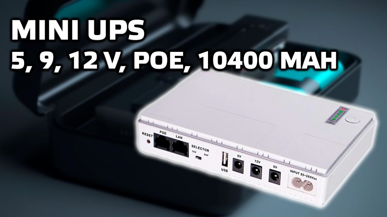 Mini UPS 5, 9, 12 Вольт на 10400 мАч, для роутеров, мини ПК, IP камер, тест емкости