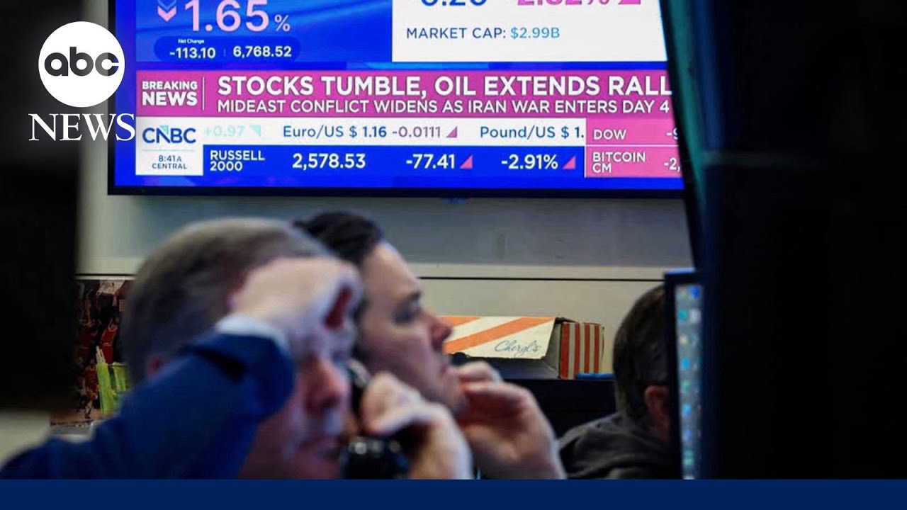 Stock markets plunge amid fears of prolonged war in Iran