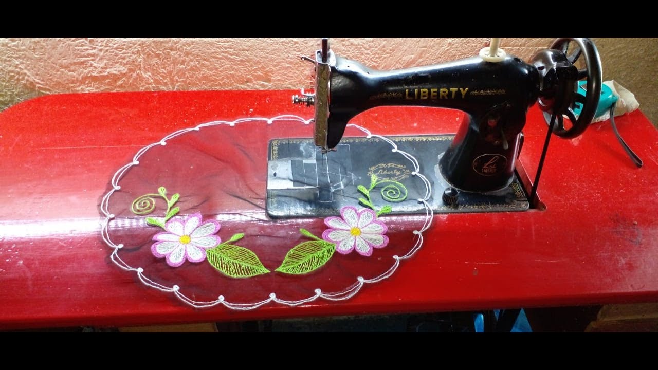 Cómo BORDAR velos con máquina de pedal || Tutorial Fácil