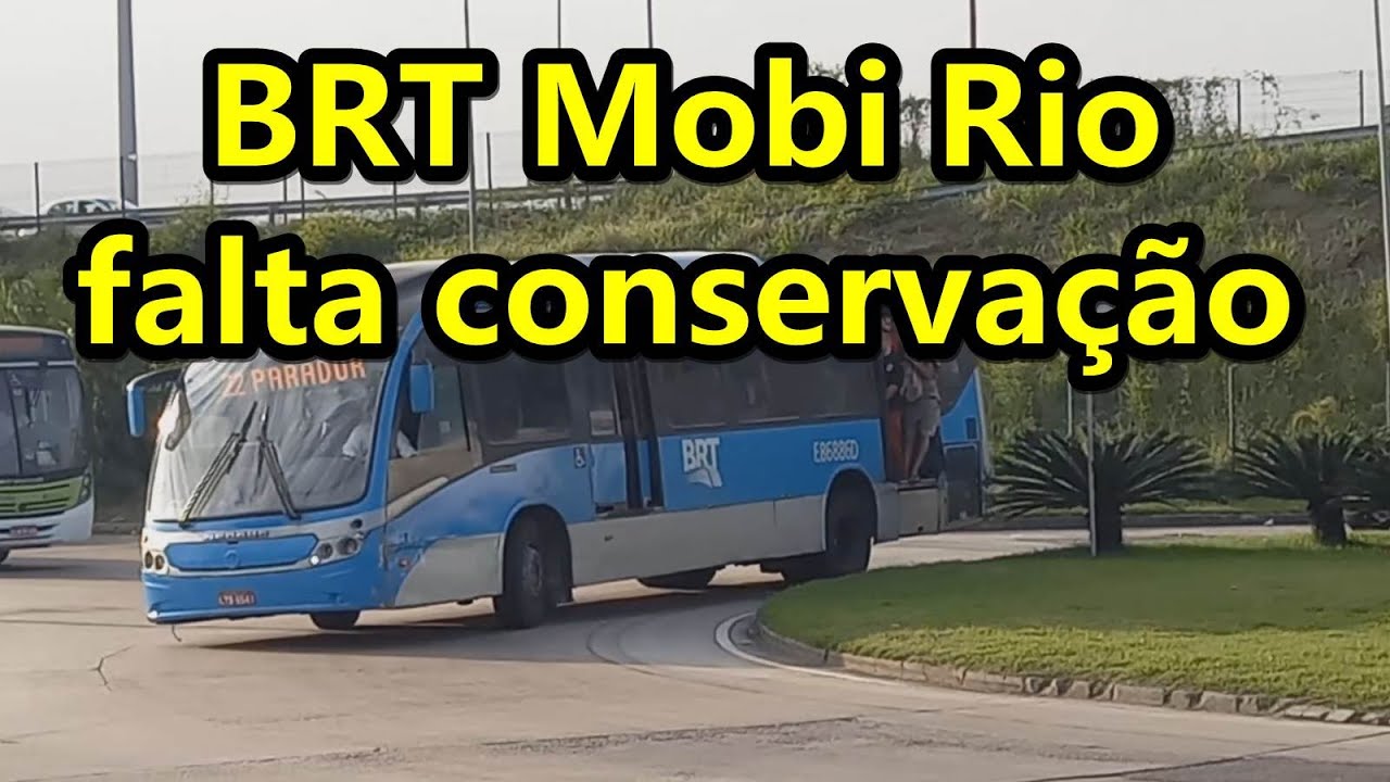 BRT Mobi Rio problemas na conservação, ônibus lotados e pendurados - Terminal Alvorada, Jd. Oceânico