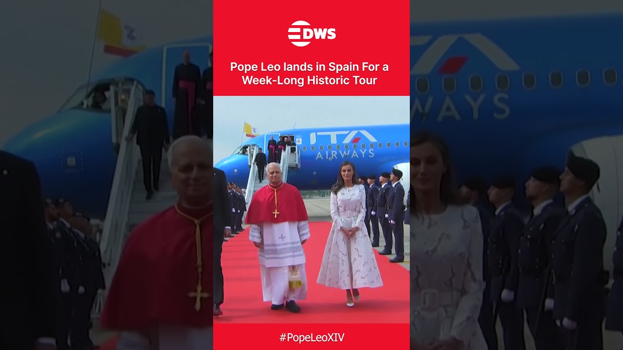 GRAND WELCOME: Pope Leo Touches Down in Madrid to Launch High-Stakes European Tour | DWS News | AK1C