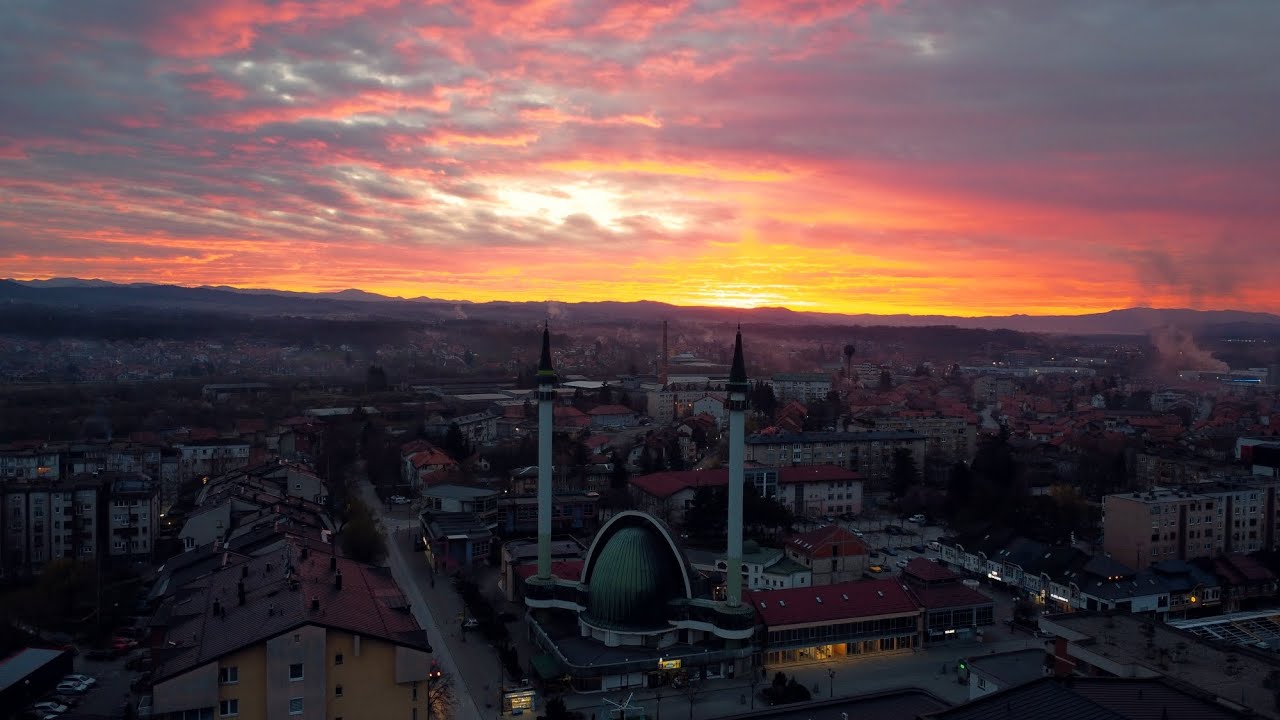 Džamija Centar Živinice - Akšamski ezan uz zalazak sunca!