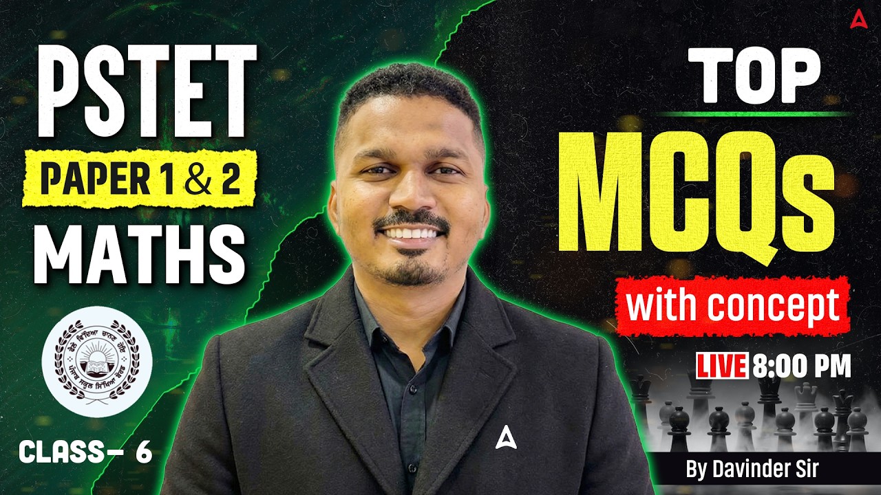 PSTET Paper 1 & 2 Exam Preparation 2026 | Maths MCQs With Concept | Maths by Davinder Sir #7