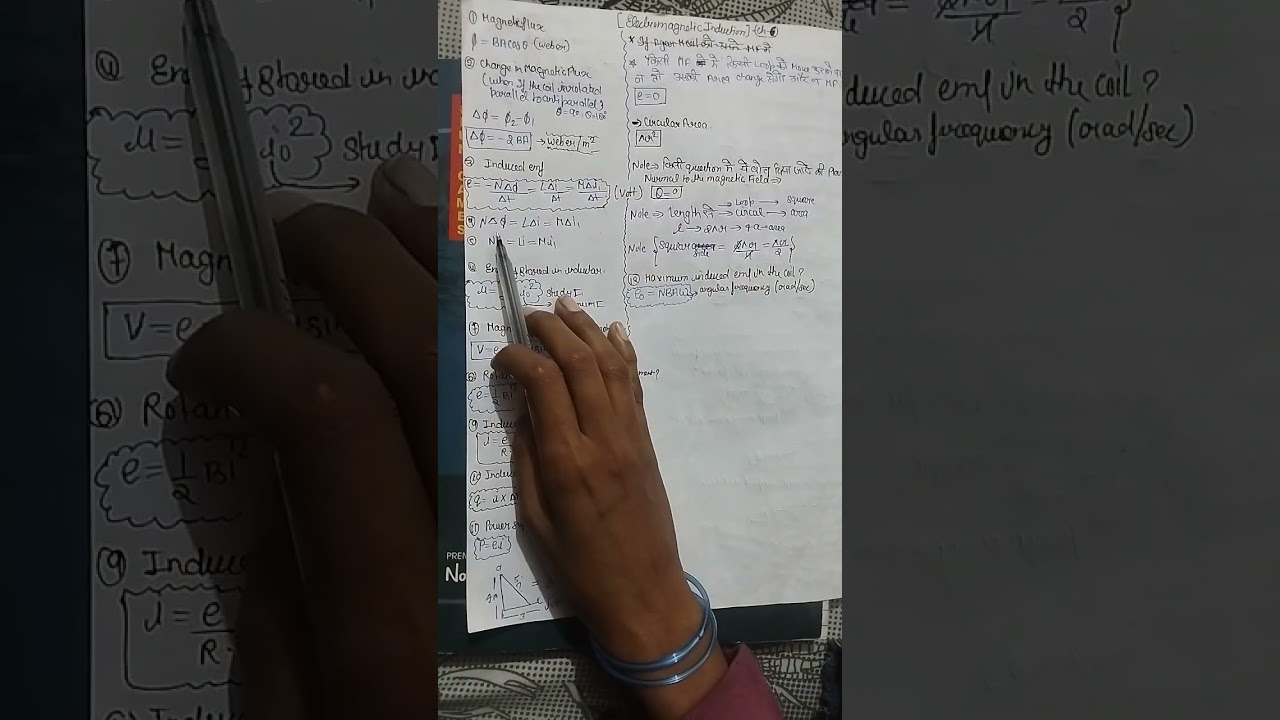 most important formula electromagnetic induction for up board class 12