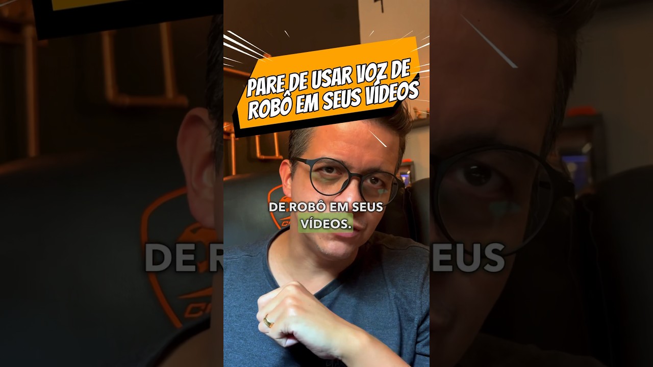 Pare de usar voz de Rob&ocirc; em seus v&iacute;deos #intelig&ecirc;nciaartificial #chatgpt #dublagem #narra&ccedil;&atilde;o