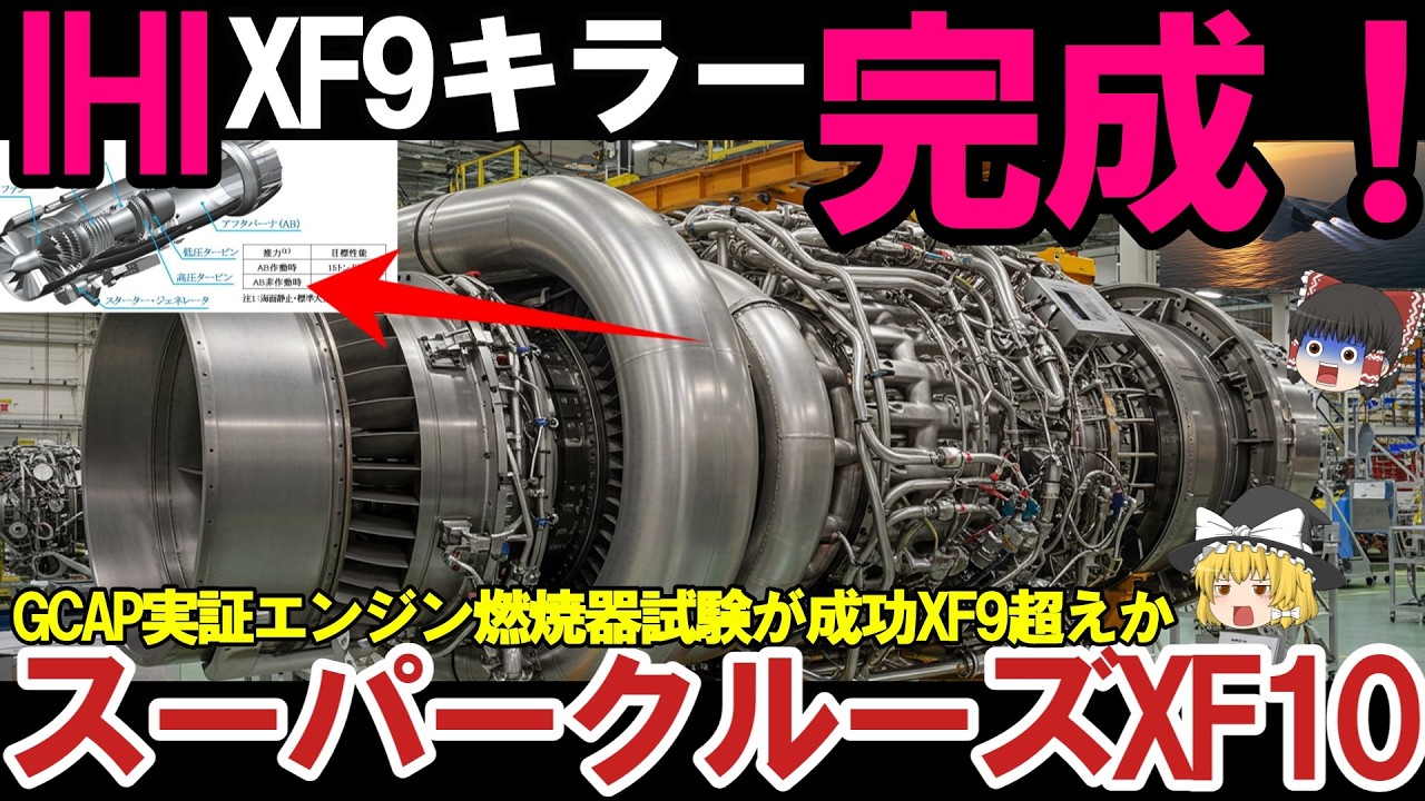 【ゆっくり解説・軍事兵器】陸海空自最強＆引渡し!IHI社製F3XF9やっぱり取りにキタ英国、GCAP実証エンジン燃焼器試験が成功マジでヤバイ
