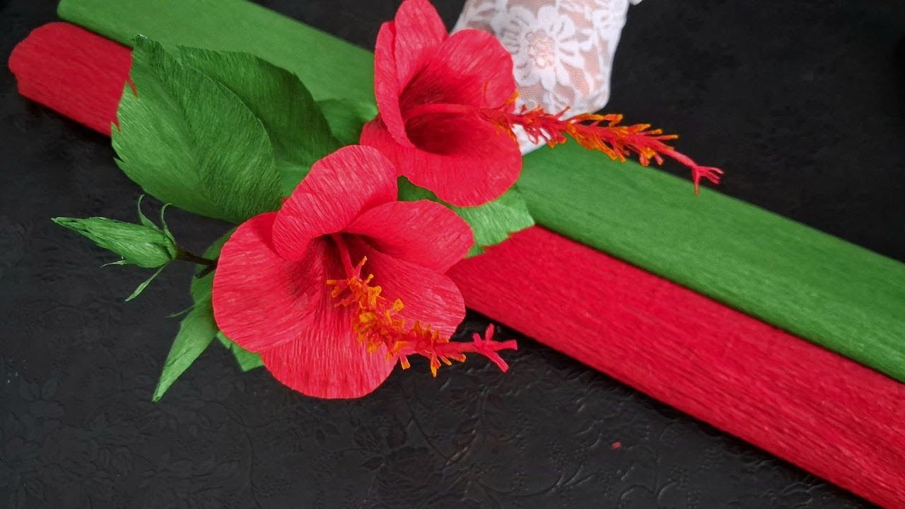 How to Make Hibiscus Paper Flower / Paper Flower