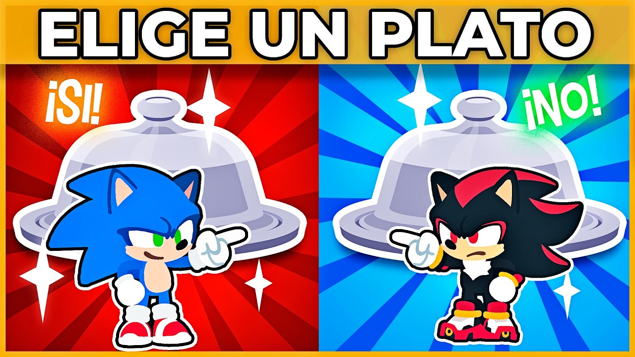 💎🔵 ELIGE UN PLATO 🍽️🌭🍔EDICIÓN: SONIC 🦔⚡| 🐵#monoquiz