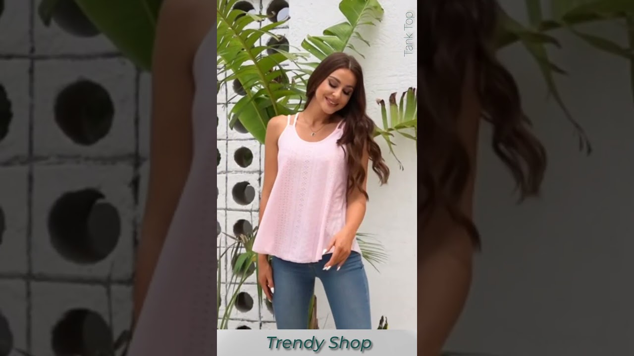 Women Tank Tops Sleeveless Neck Sexy Loose Fit Casual Summer | Trendy Shop #fashion  #fitness