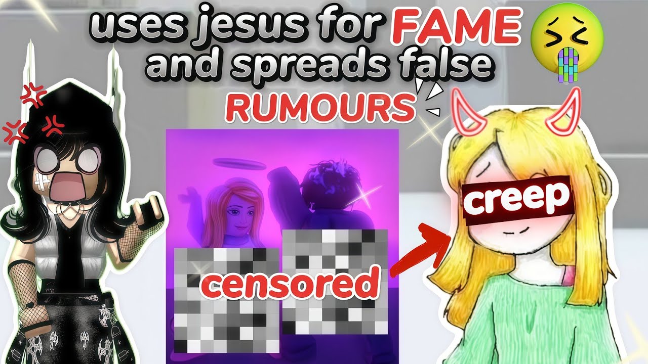 Uses jesus for FAME" and spreads false RUMOURS!!*"...................