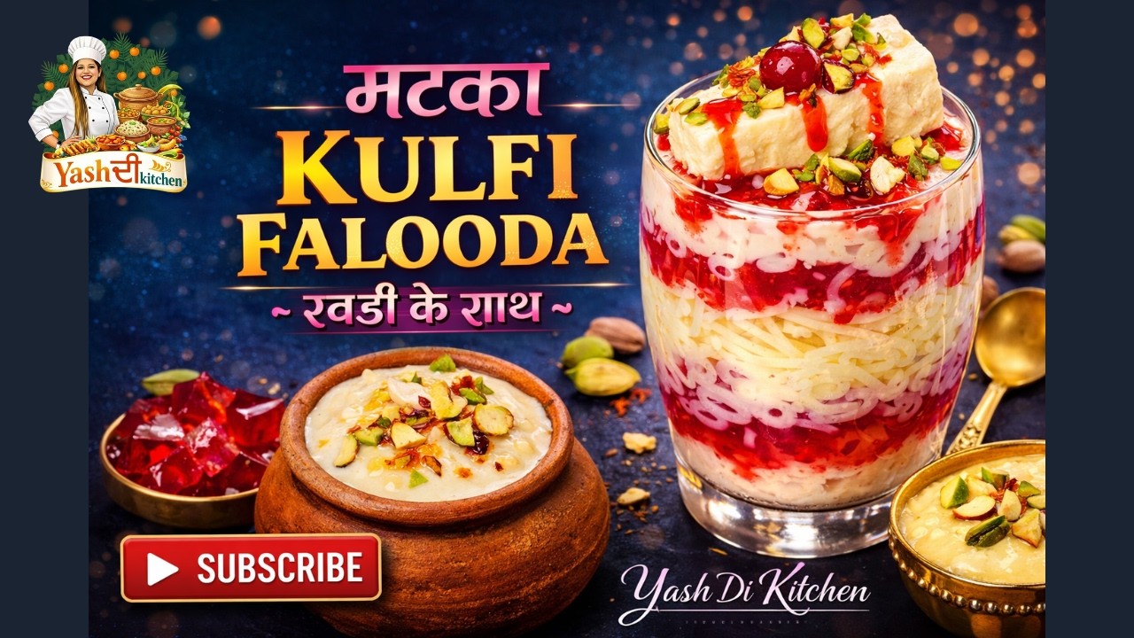 Matka Kulfi Falooda | Kulfi Falooda at Home | Rabri Falooda Dessert
