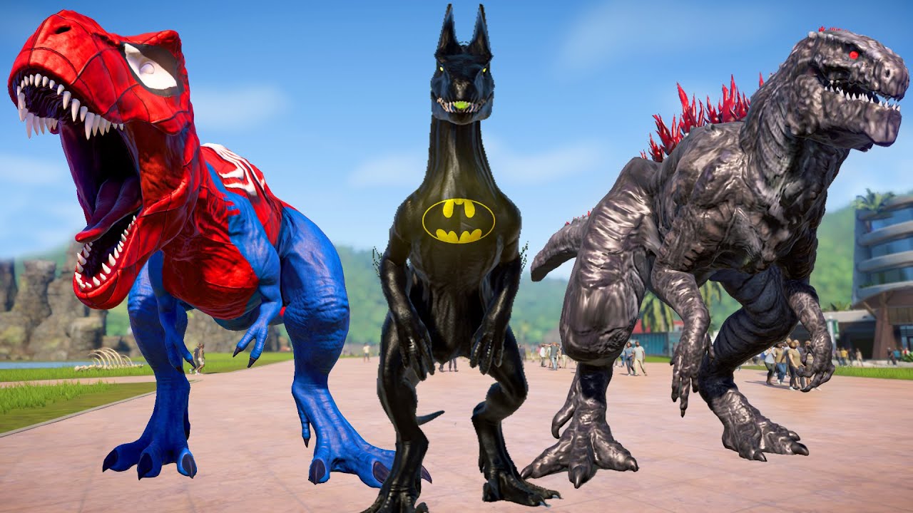 Khủng long siêu nhân T-REX với khủng log GODZILLA, BATMAN đại chiến khung log