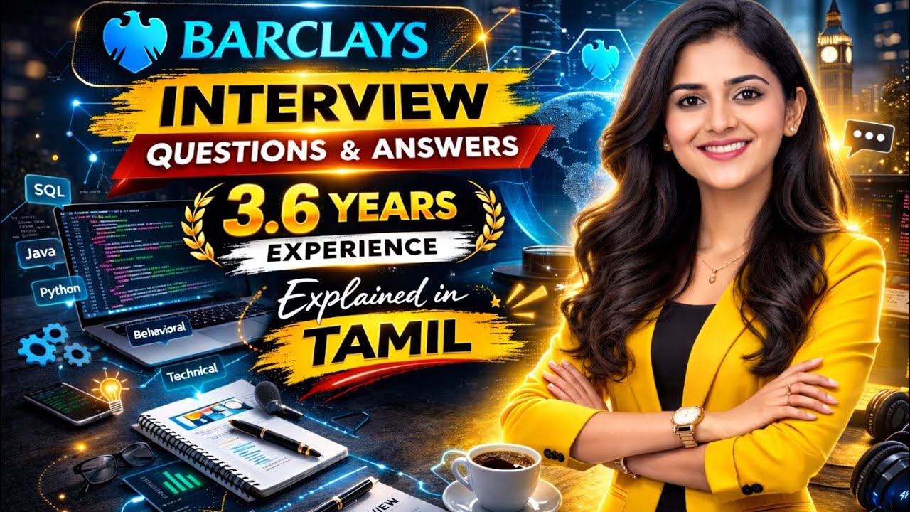 🔥Barclays Java Interview Questions and Answers | 3.6 years Experience Interview | Explained in Tamil