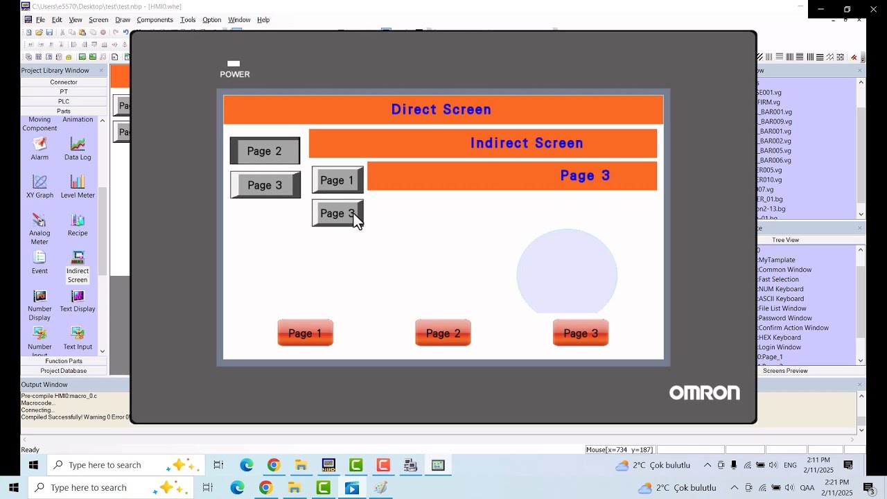 Omron NB Designer Direct and Indirect Screen #hmi