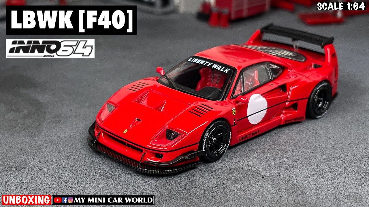 『MY MINI CAR WORLD』UNBOXING INNO64 1/64 LBWK [F40] - Red