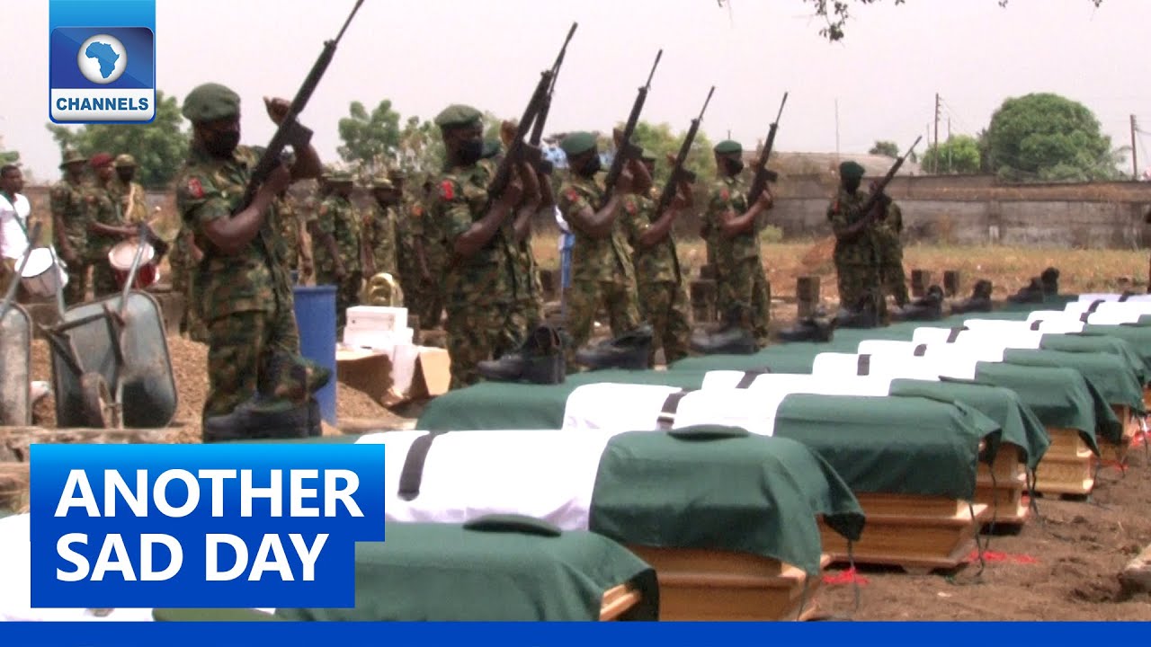 Nigerian Army Buries Captain, 11 Soldiers Killed By Bandits In Benue