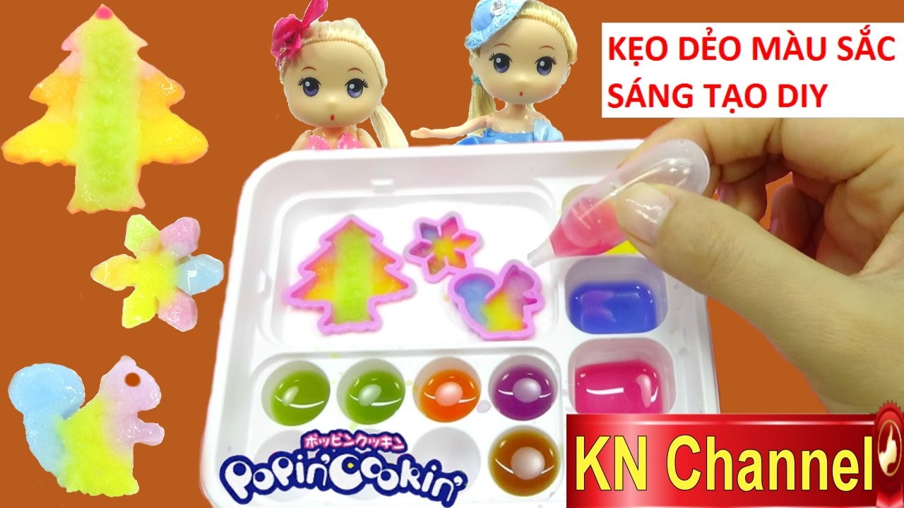 Đồ chơi POPIN COOKIN | DIY KẸO DẺO MÀU SẮC HÌNH DÁNG SÁNG TẠO Oekaki gumi rando