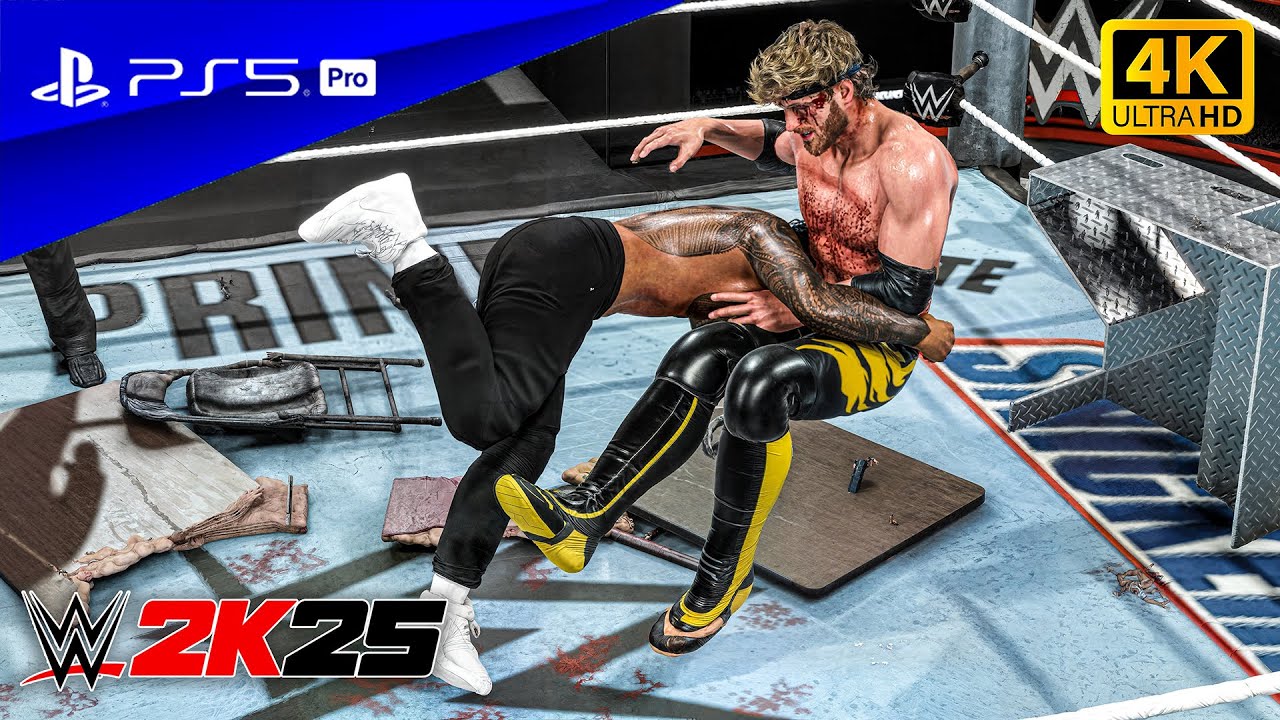 WWE 2K25 - Jey Uso vs. Logan Paul | No Holds Barred Match at Backlash | PS5™ Pro [4K60]