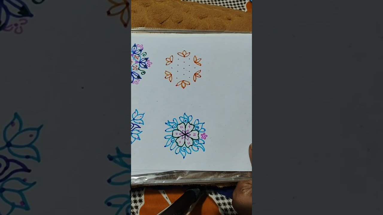 7*4 dots rangoli🌹Very easy rangoli design for beginners 🌺 kolam 🌺 muggulu